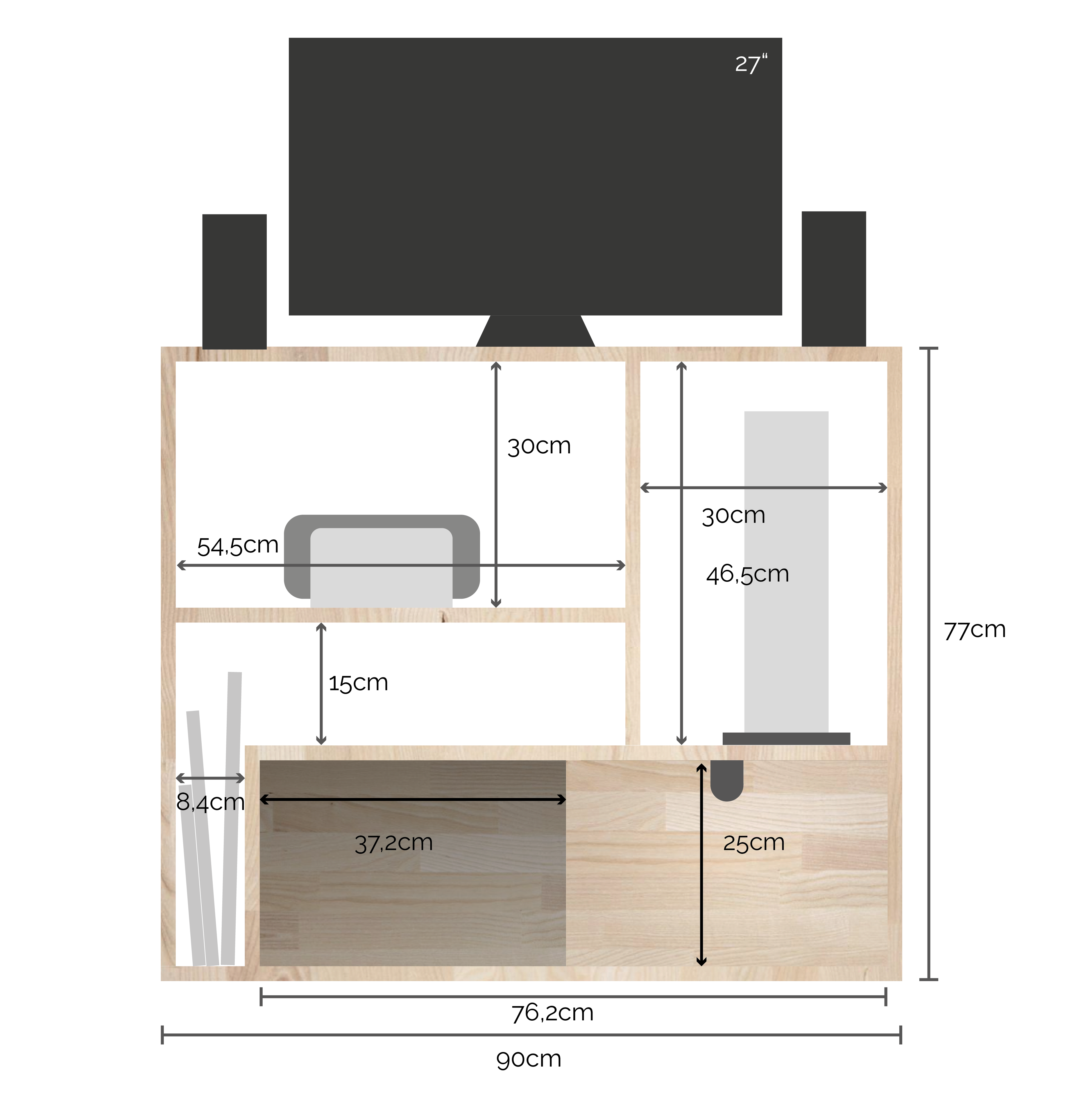 Meuble PS5 square