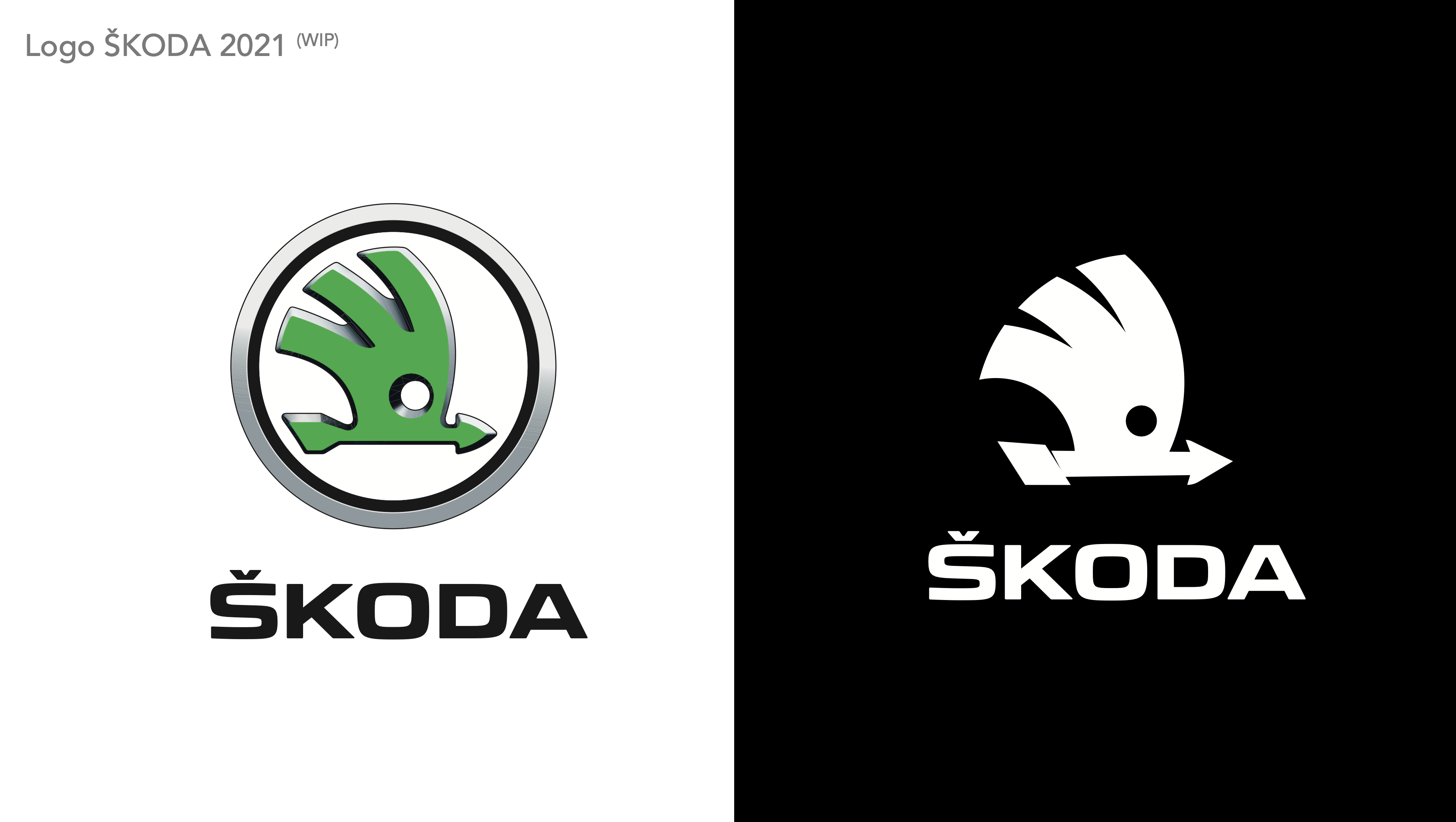 old new skoda logo